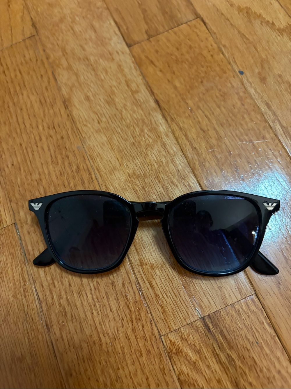 Emporio Armani Black Frame Sunglasses with Dark Lenses